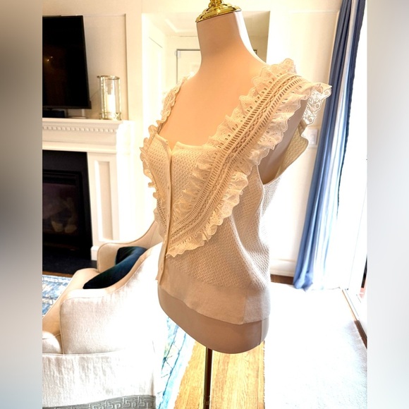 Pilcro For Anthropologie Women’s Crafted Bib Sweater Tank - Picture 4 of 11